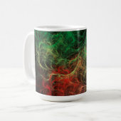 Abstrakte Art Space Fire Kaffeetasse (Vorderseite Links)