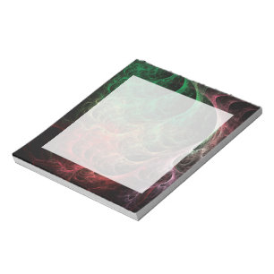 Abstrakte Art Space Fire Notizblock