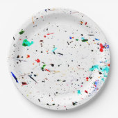 Abstrakte Art Spottern Muster Pappteller (Vorderseite)