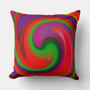 Abstrakte Art Swirt farbenfrohe Farbe Hintergrund Kissen