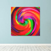 Abstrakte Art Swirt farbenfrohe Farbe Hintergrund Leinwanddruck (Insitu (Holzboden))