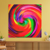 Abstrakte Art Swirt farbenfrohe Farbe Hintergrund Leinwanddruck (Insitu (Wohnzimmer))