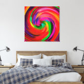 Abstrakte Art Swirt farbenfrohe Farbe Hintergrund Leinwanddruck (Insitu (Schlafzimmer))