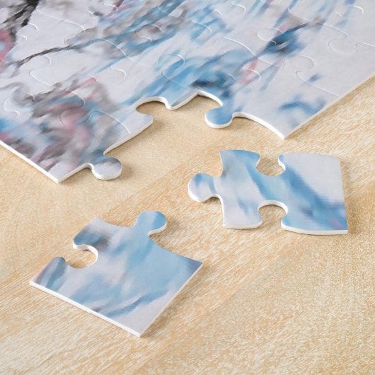 Abstrakte Art Template Moderne Marmor Look Rosa Bl Puzzle (Seite)