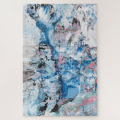 Abstrakte Art Template Moderne Marmor Look Rosa Bl Puzzle (Vertikal)