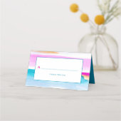 Abstrakte Art tropische Gezeitenreihen Platzkarte (Rückseite)