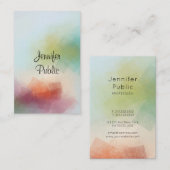 Abstrakte Art Typografie Trendy Moderne Vertikal Visitenkarte (Vorne/Hinten)