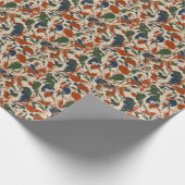 Abstrakte Art Warme Fall Farbe Muster Geschenkpapier (Ecke)