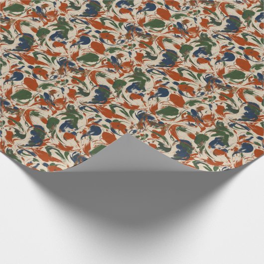 Abstrakte Art Warme Fall Farbe Muster Geschenkpapier (Ecke)