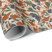 Abstrakte Art Warme Fall Farbe Muster Geschenkpapier (Rolleneckpunkt)