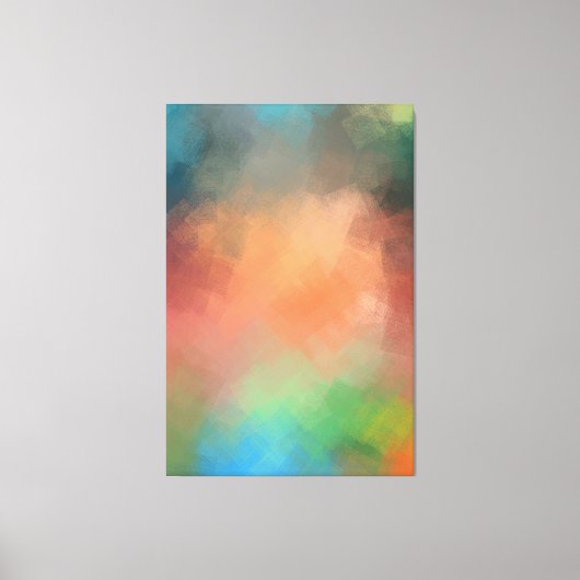 Abstrakte Art Yellow Blue Green Moderne Farben Leinwanddruck (Vorderseite)