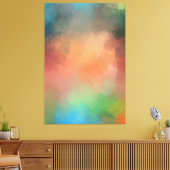 Abstrakte Art Yellow Blue Green Moderne Farben Leinwanddruck (Insitu (Wohnzimmer))