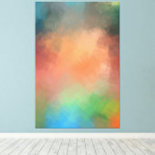 Abstrakte Art Yellow Blue Green Moderne Farben Leinwanddruck (Insitu (Holzboden))