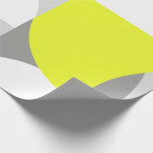 Abstrakte Art Yellow White Gray Muster Geschenkpapier (Ecke)