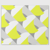 Abstrakte Art Yellow White Gray Muster Geschenkpapier (Flach)