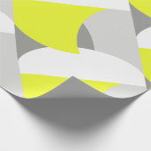 Abstrakte Art Yellow White Gray Muster Geschenkpapier (Ecke)