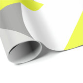 Abstrakte Art Yellow White Gray Muster Geschenkpapier (Rolleneckpunkt)