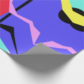 Abstrakte Art Yellow White Gray Muster Geschenkpapier (Ecke)