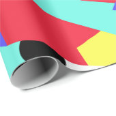 Abstrakte Art Yellow White Gray Muster Geschenkpapier (Rolleneckpunkt)