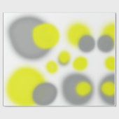 Abstrakte Art Yellow White Gray Muster Geschenkpapier (Flach)