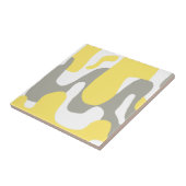 Abstrakte Art Yellow White Pastel Fliese (Seite)
