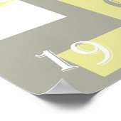 Abstrakte Art Yellow White Poster (Ecke)