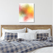 Abstrakte Artwork Blau Rot Gelb Lila Grün Rosa Leinwanddruck (Insitu (Schlafzimmer))