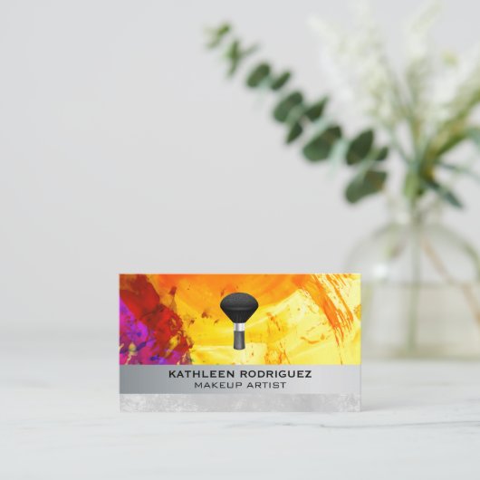 Abstrakte Artwork | Brush Visitenkarte (Stehend Vorderseite)