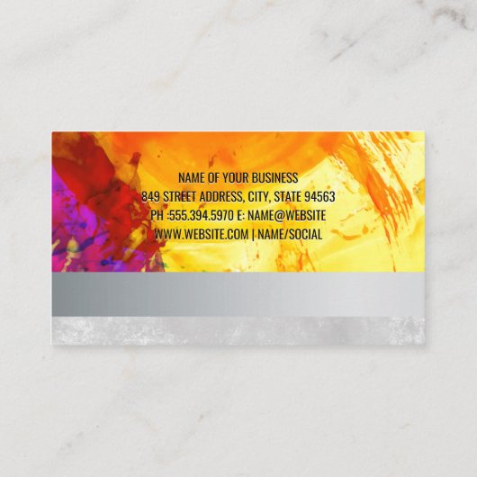 Abstrakte Artwork | Brush Visitenkarte (Rückseite)