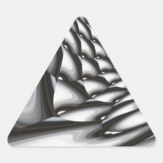 Abstrakte Artwork Dreieckiger Aufkleber (Vorderseite)