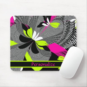 Abstrakte Artwork Lila Black Limon Personalize Mousepad