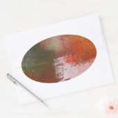 Abstrakte Artwork Ovaler Aufkleber (Umschlag)