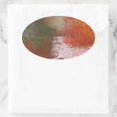 Abstrakte Artwork Ovaler Aufkleber (Tasche)