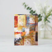Abstrakte Artwork Postkarte (Stehend Vorderseite)