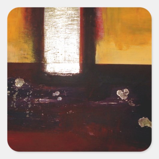 Abstrakte Artwork Quadratischer Aufkleber (Vorderseite)