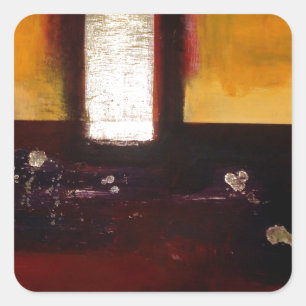 Abstrakte Artwork Quadratischer Aufkleber