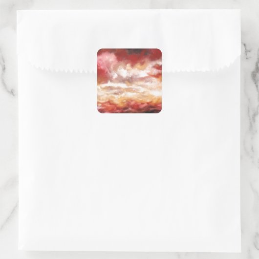 Abstrakte Artwork Quadratischer Aufkleber (Tasche)