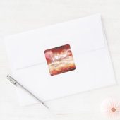 Abstrakte Artwork Quadratischer Aufkleber (Umschlag)