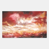 Abstrakte Artwork Rechteckiger Aufkleber (Vorderseite)