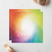 Abstrakte Artwork Rot Gelb Orange Blau Grün Mitteilungskarte (Vorderseite/Rückseite Beispiel)