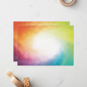 Abstrakte Artwork Rot Gelb Orange Grün Blank Mitteilungskarte (Vorderseite/Rückseite Beispiel)