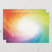 Abstrakte Artwork Rot Gelb Orange Grün Blank Mitteilungskarte (Vorne/Hinten)