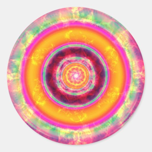 Abstrakte Artwork Runder Aufkleber (Vorderseite)