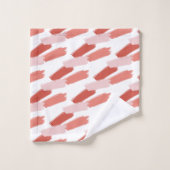 Abstrakte Artwork- und Pfirsicharbeiten Badhandtuch Set (Waschlappen)