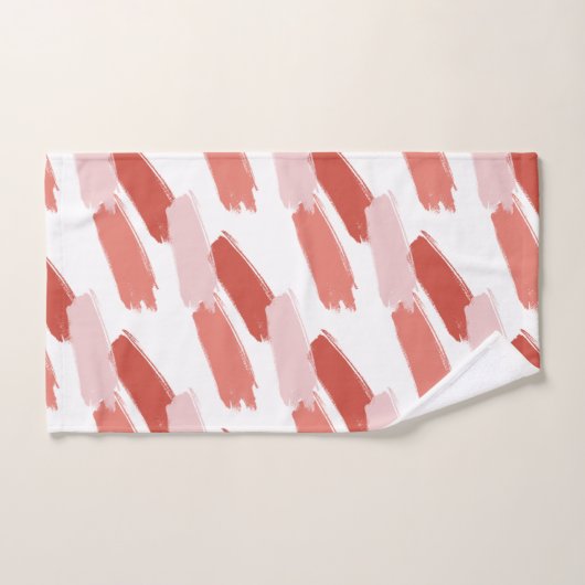 Abstrakte Artwork- und Pfirsicharbeiten Badhandtuch Set (Handtuch)