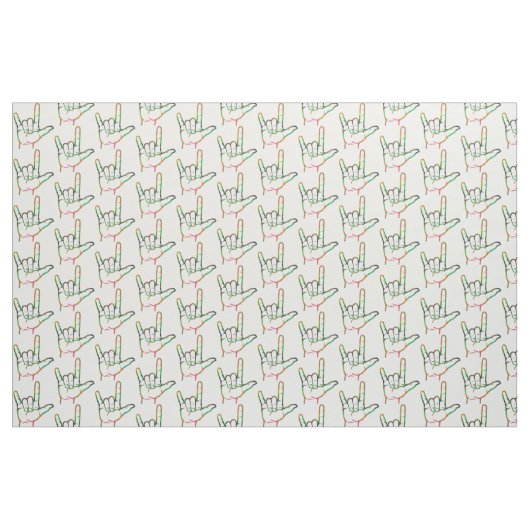 Abstrakte ASL I Liebe Sie Gemusterten Stoff (Yard (91,4 cm))
