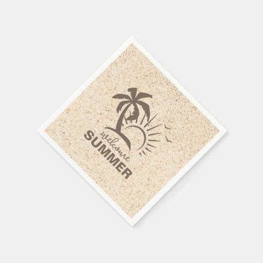 Abstrakte Ästhetik Moderner Sommerstrand Serviette (Ecke)