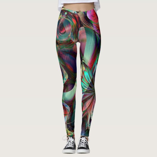 abstrakte astrale Leggings (Vorderseite)