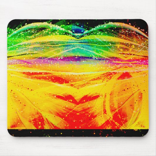 Abstrakte Astronomische Spinndrüsenmatte Mousepad (Vorne)