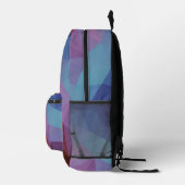 Abstrakte asymmetrische Formen Bedruckter Rucksack (Rechts)